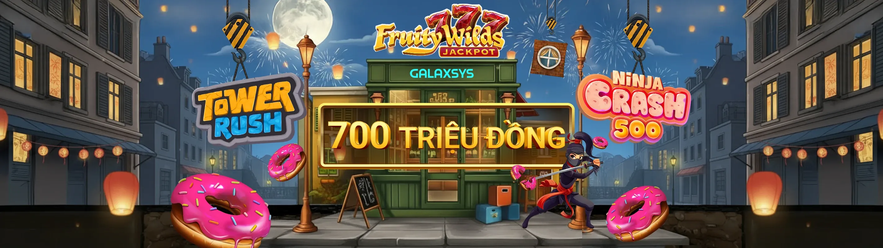 Giao diện ffok nổ hũ sôi động với các biểu tượng jackpot lấp lánh